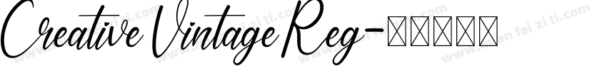 Creative Vintage Reg字体转换